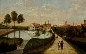 At the cat pond in Memmingen from Elias Friedrich Küchlin