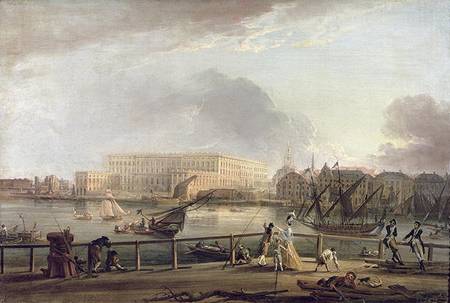 View of Stockholm Palace from Blasieholmen from Elias Martin