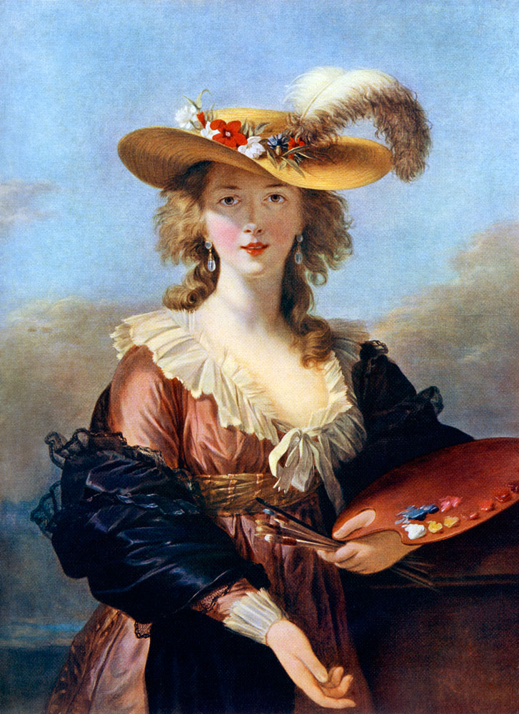 Self Portrait in a Straw Hat from Elisabeth Louise Vigee-Lebrun