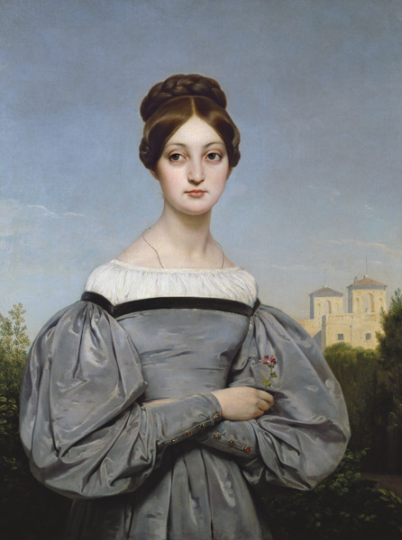 Portrait of Louise Vernet (1814-45) Daughter of the Artist from Emile Jean Horace Vernet