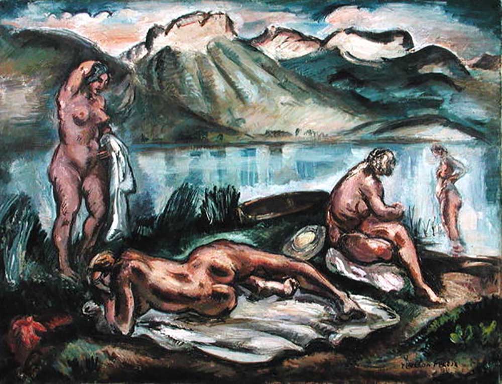 Nudes on the Banks of the Lac dAnnecy, 1931 from Emile Othon Friesz
