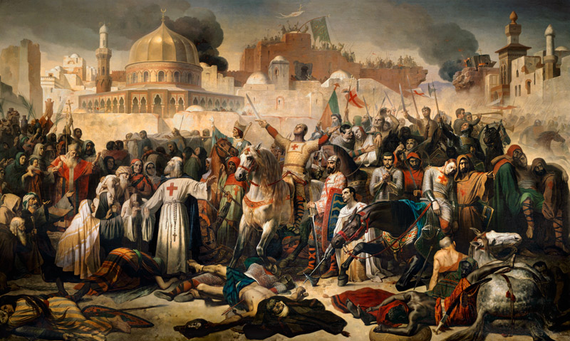 Taking of Jerusalem by the Crusaders, 15th July 1099 from Emile Signol