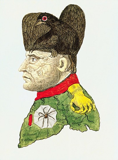 Caricature of Napoleon Bonaparte (1769-1821) from English School
