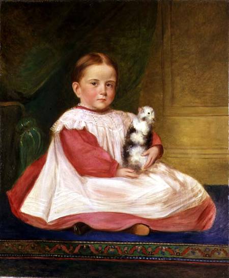 Child with guinea pig from English School