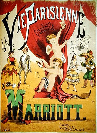 Cover of the score sheet for ''La Vie Parisienne Quadrille'' Charles Marriott; engraved by T.W. Lee from English School
