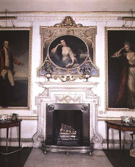 The fireplace in the Drawing Room (photo) from English School