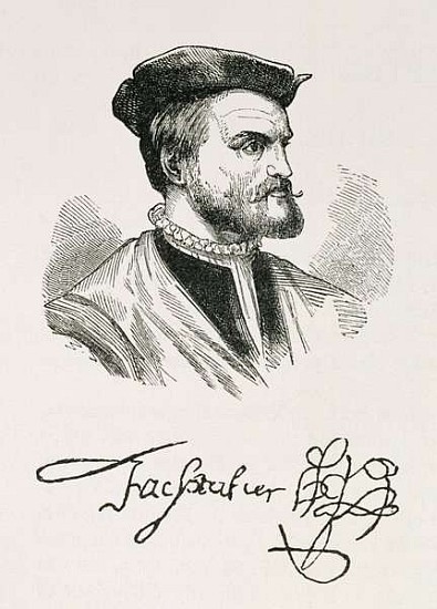 Jacques Cartier (1491-1557) illustration from Volume IV of ''Narrative and Critical History of Ameri from English School