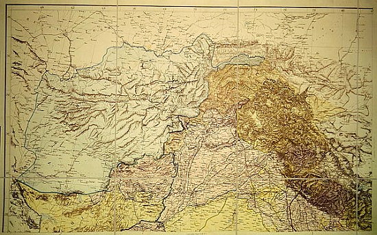 Map of Afghanistan from English School