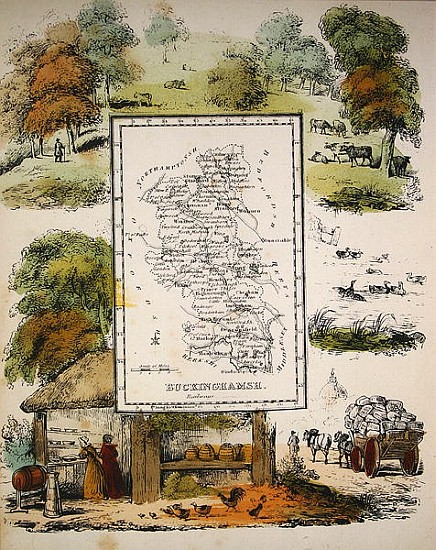 Map of Buckinghamshire from English School