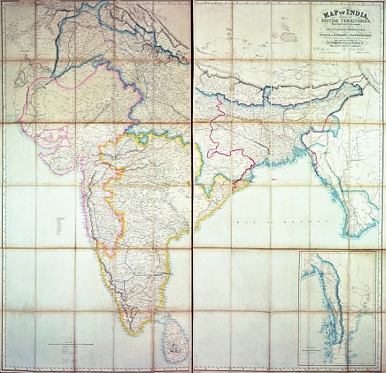 Map of India, 1857 () from English School