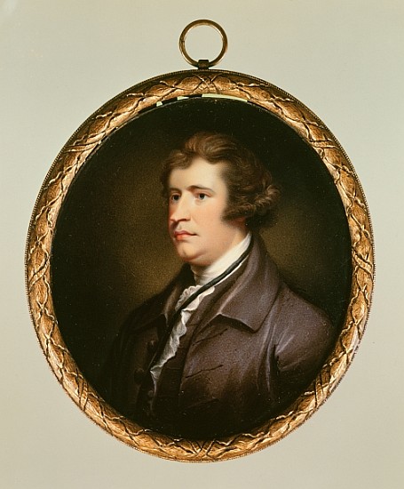 Miniature of Edmund Burke, 1795 (w/c on card) from English School