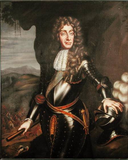 Portrait of James II (1633-1701) in armour from English School
