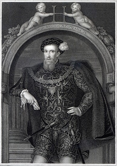 Portrait of Henry Howard (1517-47) Earl of Surrey, from ''Lodge''s British Portraits'' from English School