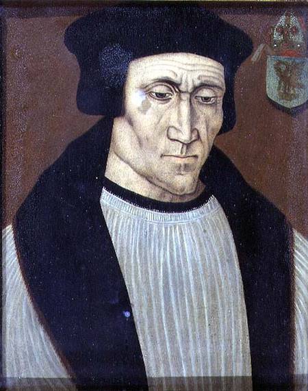 Portrait of Richard Foxe or Fox (c.1448-1528) Bishop of Winchester, Lord Privy Seal to Henry VII and from English School