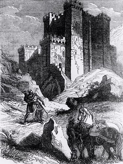 Richard Coeur-de-Lion (1157-99) receiving his death wound before the Castle of Chaluz, 6th April 119 from English School