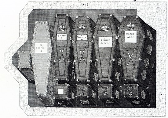 Royal Coffins at Westminster Abbey from English School