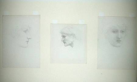 Study of Three Heads from English School
