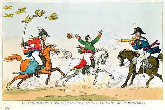 The Battle of Waterloo, 18th June 1815, published Ackermann, 1815-20 from English School