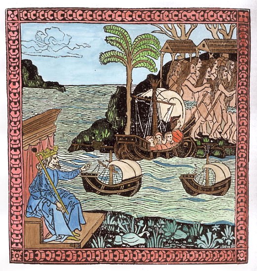 The Landing of Columbus, from Vol II of ''Narrative and Critical History of America'', edited Justin from English School