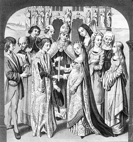 The Marriage of Henry VI and Margaret of Anjou; engraved by Freeman from English School
