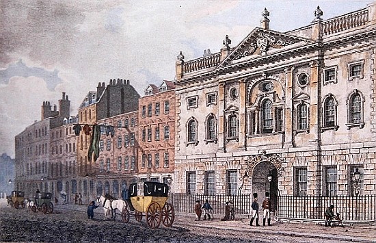 The South front of Ironmongers Hall, from ''R. Ackermann''s Repository of Arts'' 1811 from English School