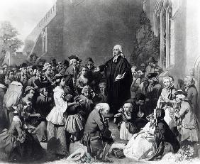 John Wesley preaching
