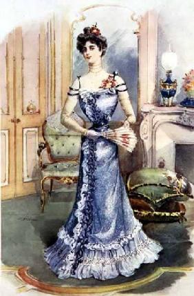 A Lady in her Sitting Room, magazine illustration by C. Drivan