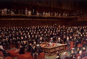The Lord Chancellor About to Put the Question in the Debate about Home Rule in the House of Lords