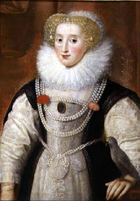Portrait of an Elizabethan Lady with a Parrot