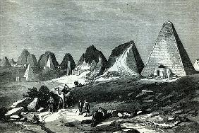 Pyramids of Meroe, on the Nile (General Gordon''s route), from ''The Illustrated London News'', 23rd
