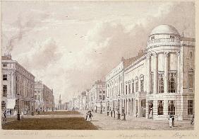 View of Regent Street, 1825 (ink pencil wash on paper)
