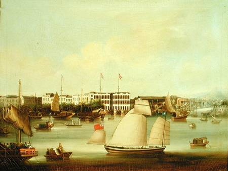 View of the Foreign Factories, Canton from English School
