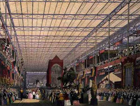 View of the Foreign Nave of the Great Exhibition of 1851, from Dickinson's Comprehensive Pictures from English School