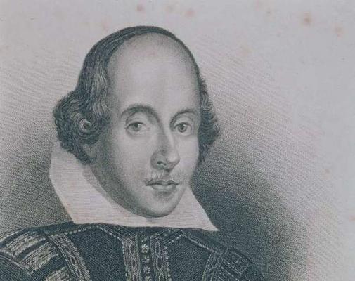 William Shakespeare (1564-1616) (engraving) from English School, (19th century)
