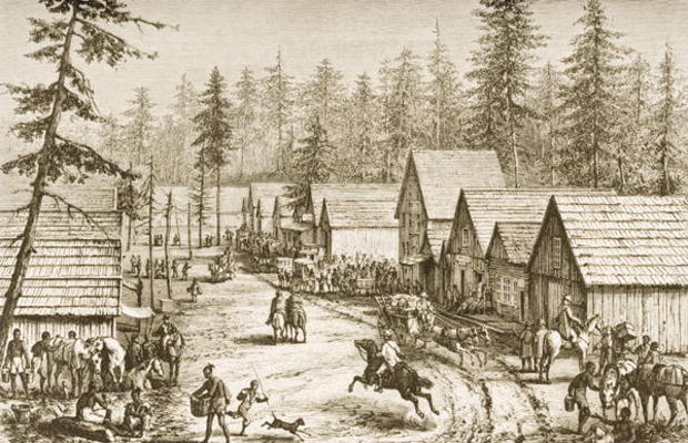 Cisco Station, California, from 'American Pictures', published by The Religious Tract Society, 1876 from English School, (19th century)