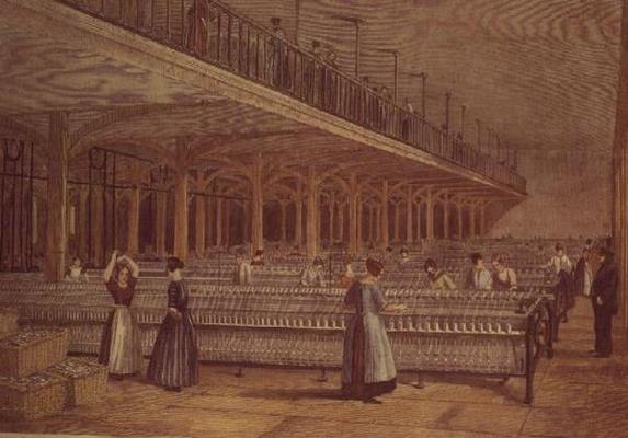The Doubling Room, Dean Mills, 1851 (colour litho) from English School, (19th century)