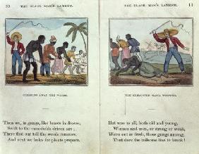 Illustration for the 'Black Man's Lament or How to Make Sugar' by Amelia Opie (1769-1853) 1813 (colo