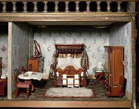 A bedroom in 'Mrs Bryant's Pleasure', c.1860 (mixed media)