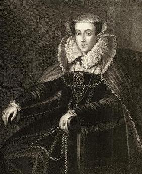 Mary Queen of Scots (1542-87) (engraving)