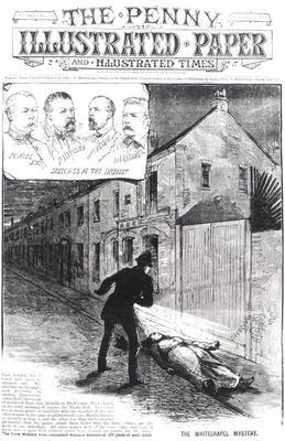 The Whitechapel Mystery, from 'The Penny Illustrated Paper', 8th September 1888 (engraving) (b&w pho