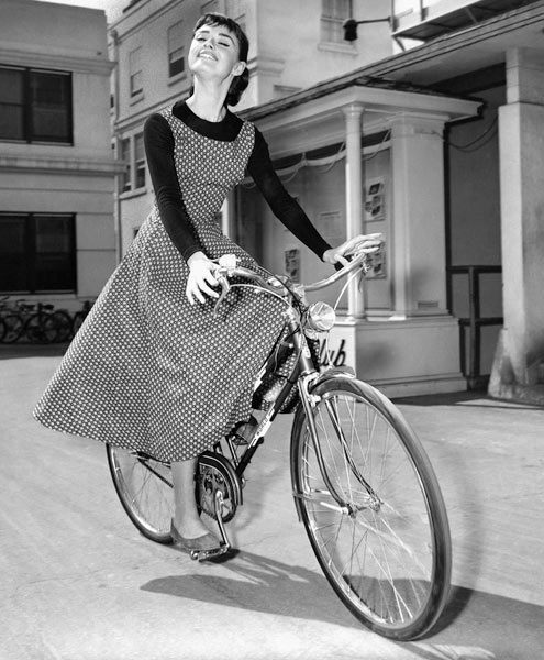 Audrey Hepburn on set of film Sabrina from English Photographer, (20th century)
