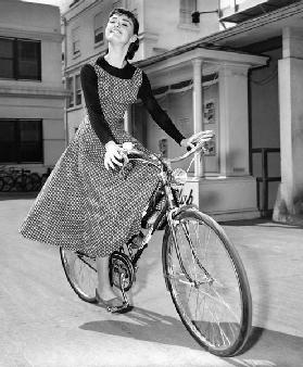 Audrey Hepburn on set of film Sabrina