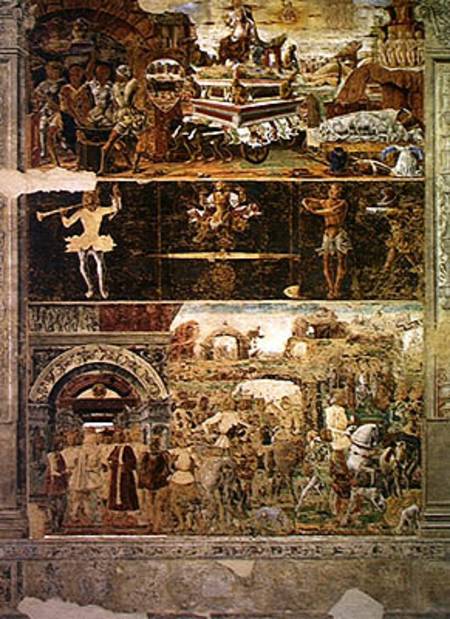 The Month of September: The Triumph of Vulcan and the Sign of Libra, from the Room of the Months from Ercole de Roberti
