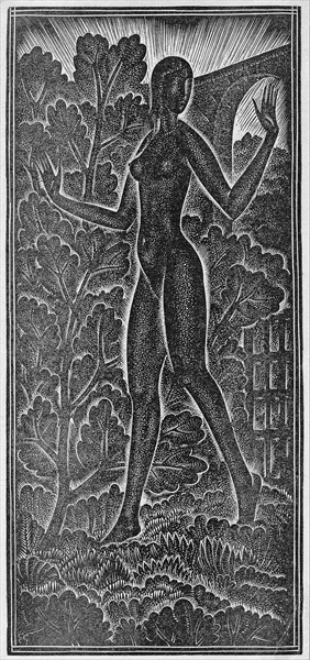 ''A Garden Enclosed is My Sister'' (Hortus Conclusus) illustration from ''The Song of Songs'' (Canti from Eric Gill