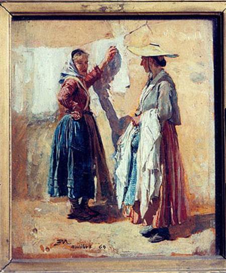 Washerwomen in Antibes from Ernest Meissonier