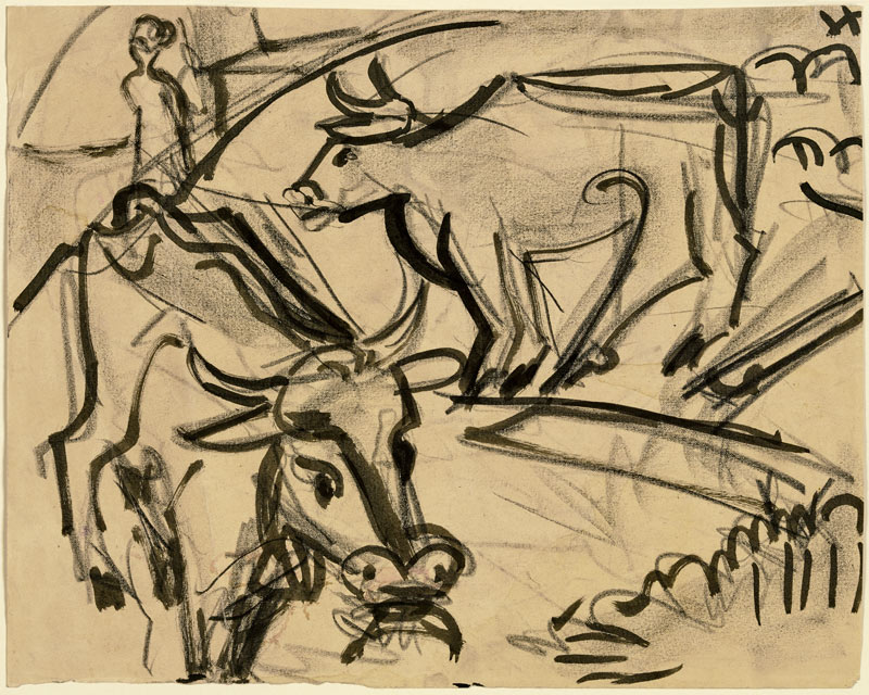 Two cows from Ernst Ludwig Kirchner