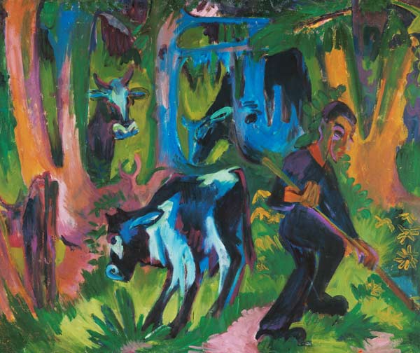 Cows in the woods. from Ernst Ludwig Kirchner