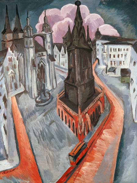 The Red Tower in Halle from Ernst Ludwig Kirchner