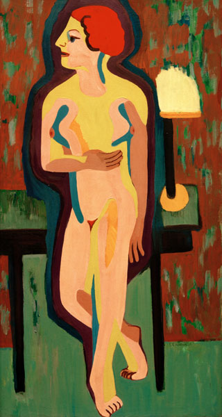 Redhead naked woman from Ernst Ludwig Kirchner