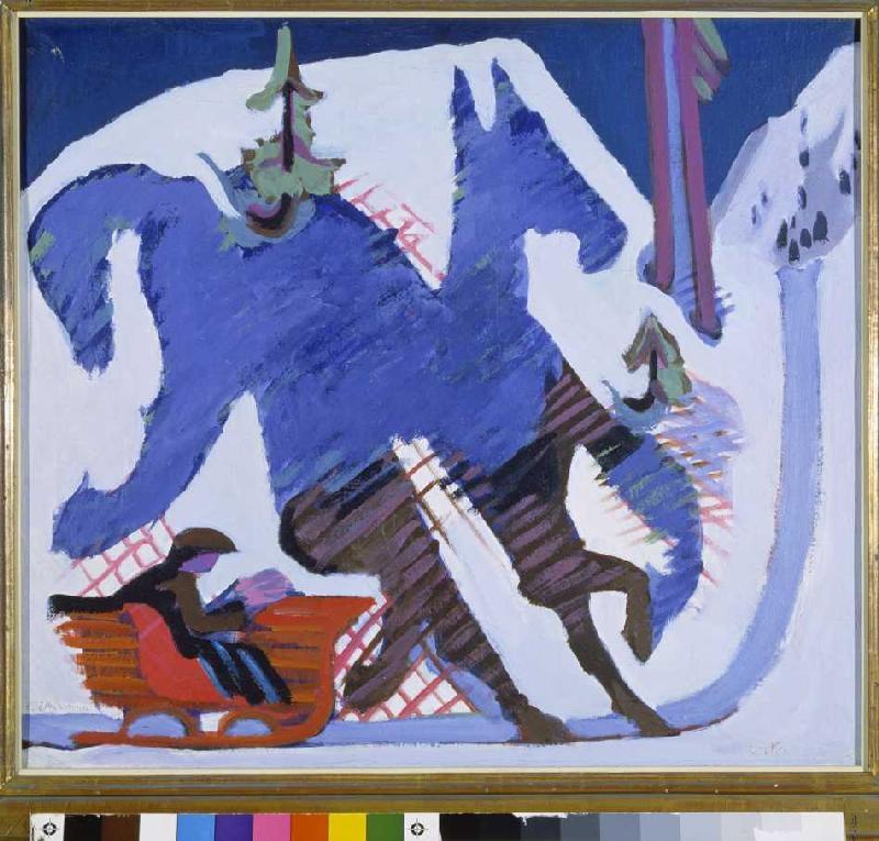 Sledge ride. from Ernst Ludwig Kirchner